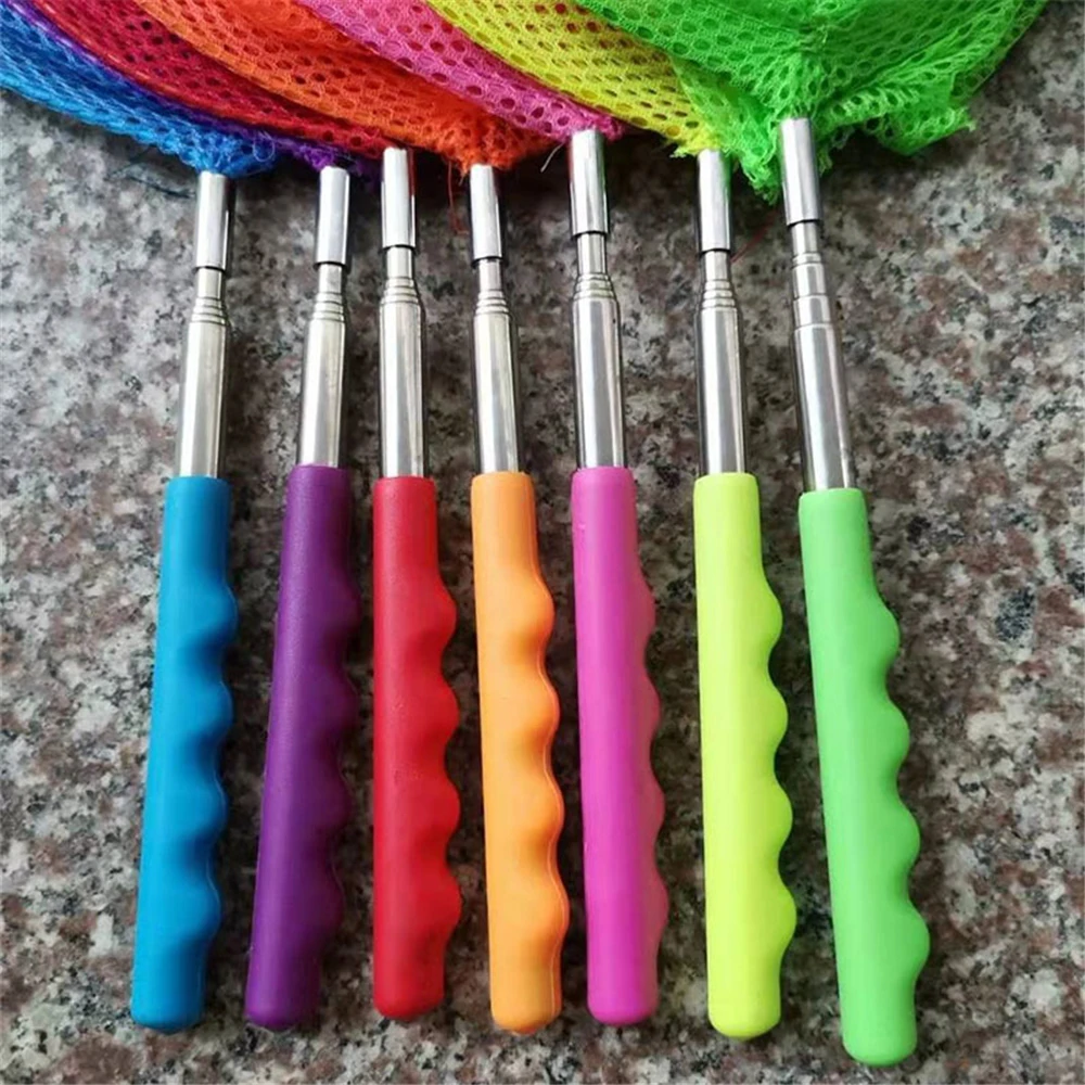 Rete da pesca retrattile Insetti colorati Farfalla Rete da libellula Rete da pesca portatile per esterni Gioco divertente per bambini Giocattoli da pesca