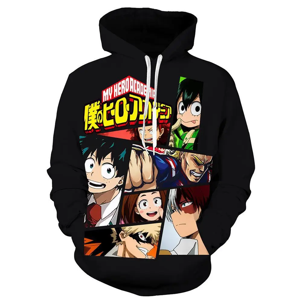 Mein Held Akademie Cosplay Kostüm 3D-Druck Hoodies Sweatshirts Uniformen Männer Hoodies Tops Mantel Kapuzen jacken Outfits