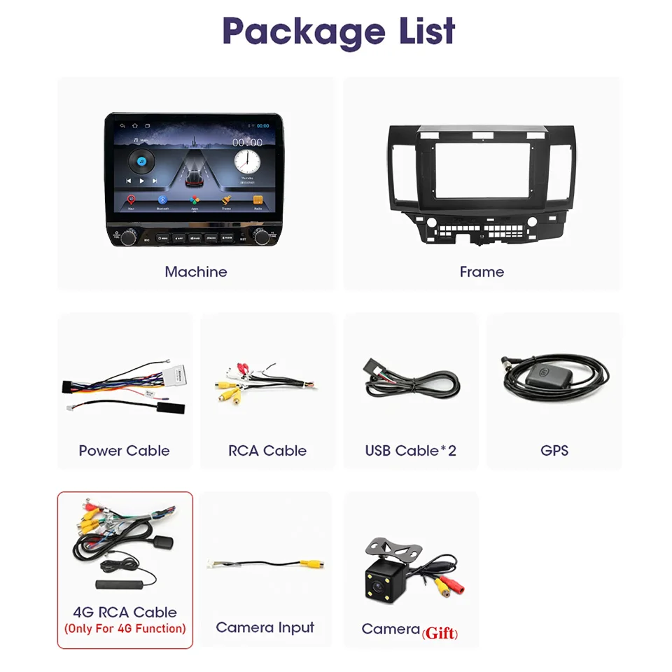 Android14 8G+128G Car Radio For Mitsubishi Lancer 2007 -  2016 Auto Navigation GPS Monitor Multimedia DVD Video Player Head Unit