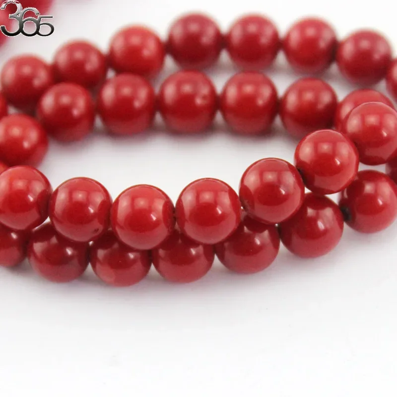 8MM White Pink Red Orange Genuine Round Sea Bamboo Coral Natural Gems Stone Jewerly Making Beads Strand 15\