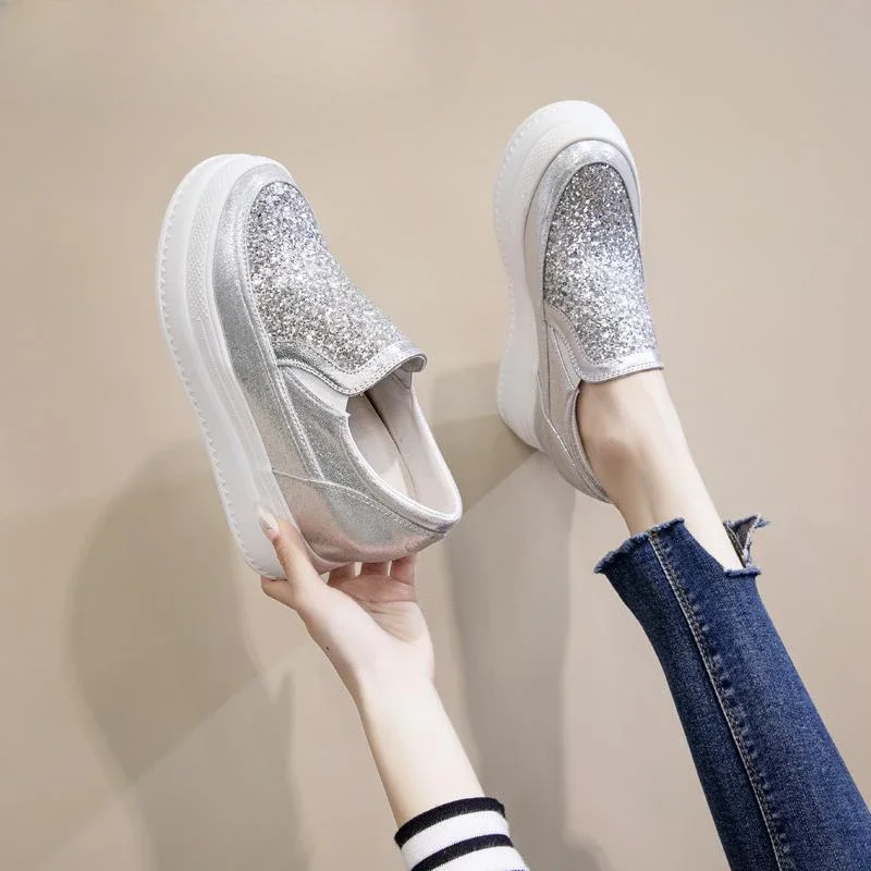 

Offer Silver High on Platform Ladies Footwear Sale Comfortable and Elegant Cheap Offers Fashion 2025 Walking 39 Women's Shoes