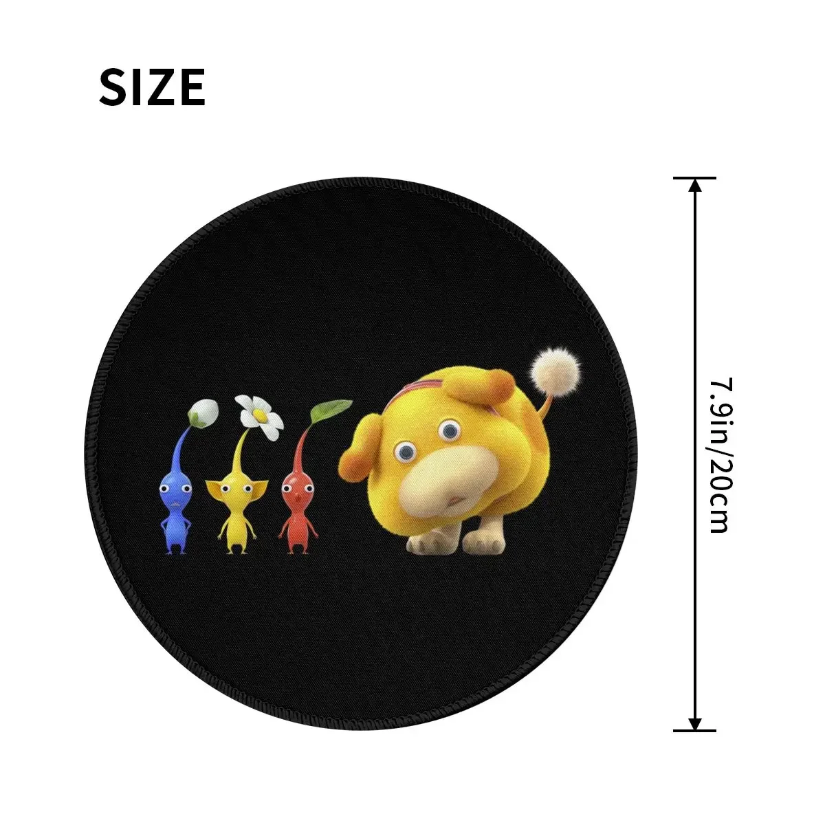 Pikmin Round Mouse Pad Computer Keyboard Mouse Mat Gamer PC Desk Mat Office Table Mats