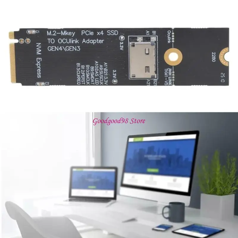 M.2 NVME إلى U.2 Oculink SFF-8612 محول PCIE NGFF بطاقة محول GEN4