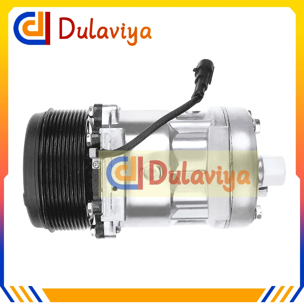 AC Compressor with Clutch For Case IH Tractor Holland T7030 T7040 T7050 Tractor 6020 87300121 87709773 CO6020C T7030 T7040 T7050