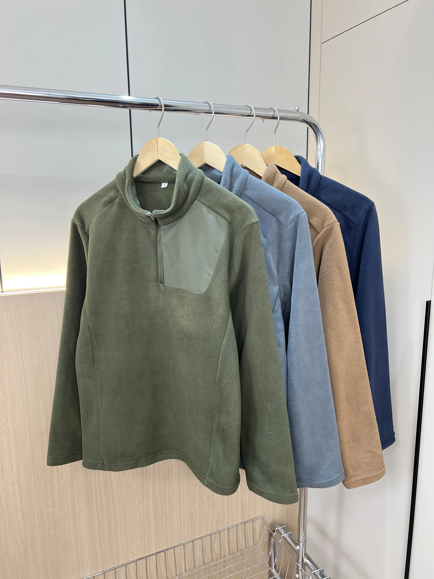 

Lightweight Double-Sided Fleece Half-Zip Hoodie Men's Outdoor Autumn Winter Fashionable Urban Style Long Sleeve Sweatshirt