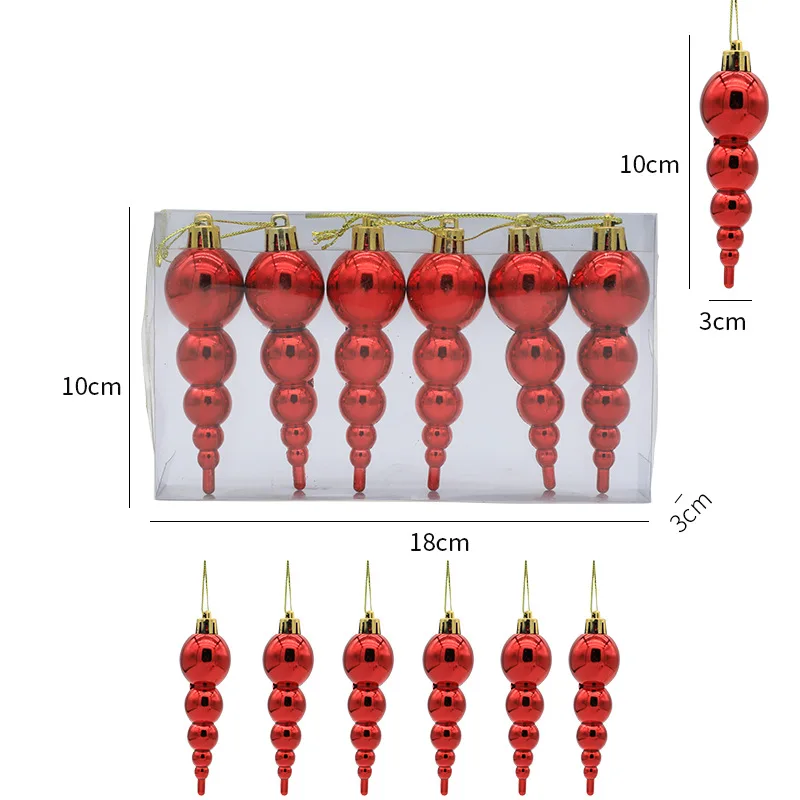 6pcs Christmas Decoration Christmas Tree Pendant Ornaments Props Christmas tree decoration