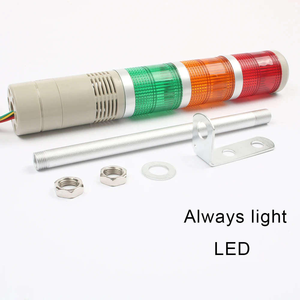 Dc 12V 24V Ac 220V 110V Rood Groen Geel Led Industriële Tower Signaal Waarschuwingslampje LTA-205 lampje Altijd Licht