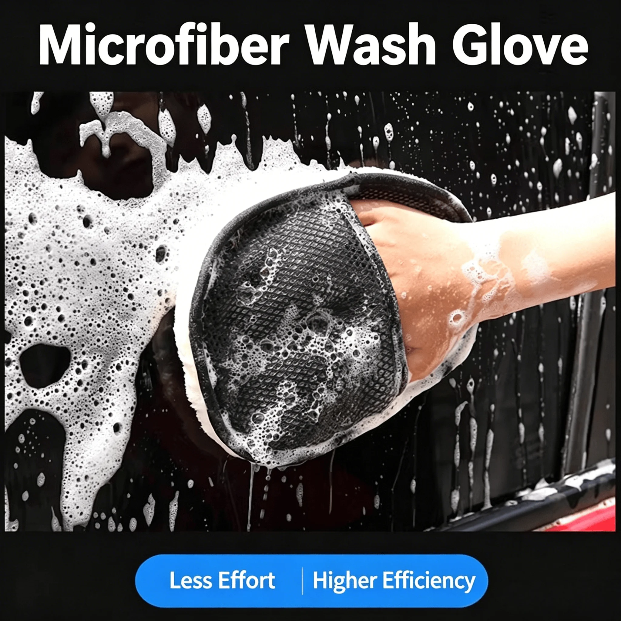 5/10Pcs Microfiber Wool Car Wash Mitt Gloves Scratch Resistant Soft Polishing Sponge Glove Auto Home Cleaning Care Tool view 4