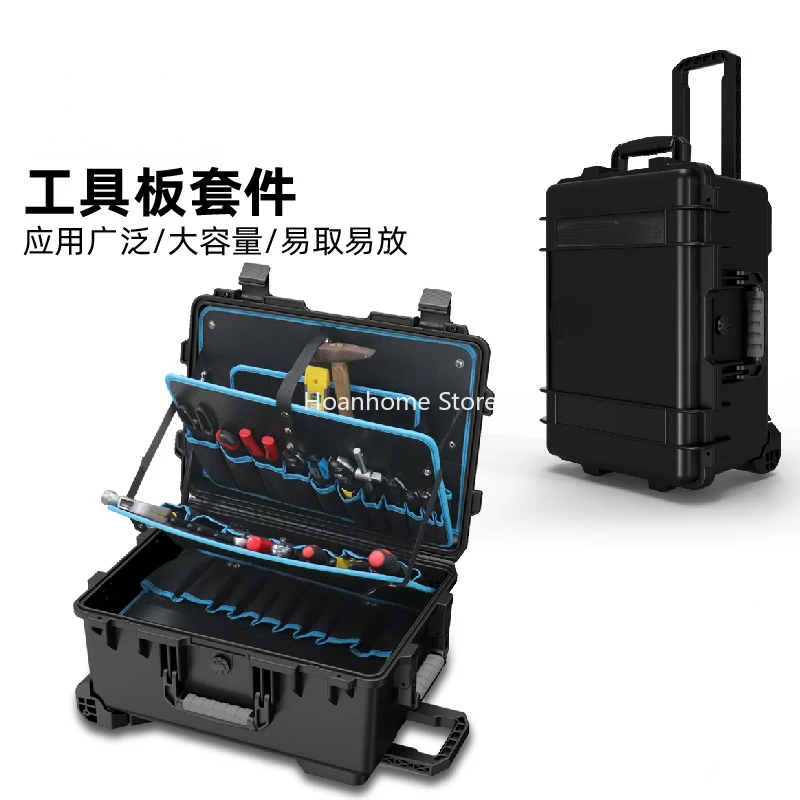 

Hardware Tool Box Garden Machinery Equipment Case Safe Transportation Industrial Trolley Case Plastic Waterproof