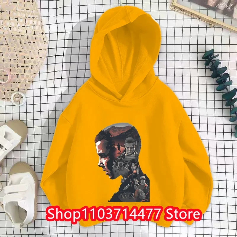 Boy Stranger Faces hoodie - GIFT BOX SET STRANGER ELEVEN THINGS HORROR DVD girl long Sleeves hoodie