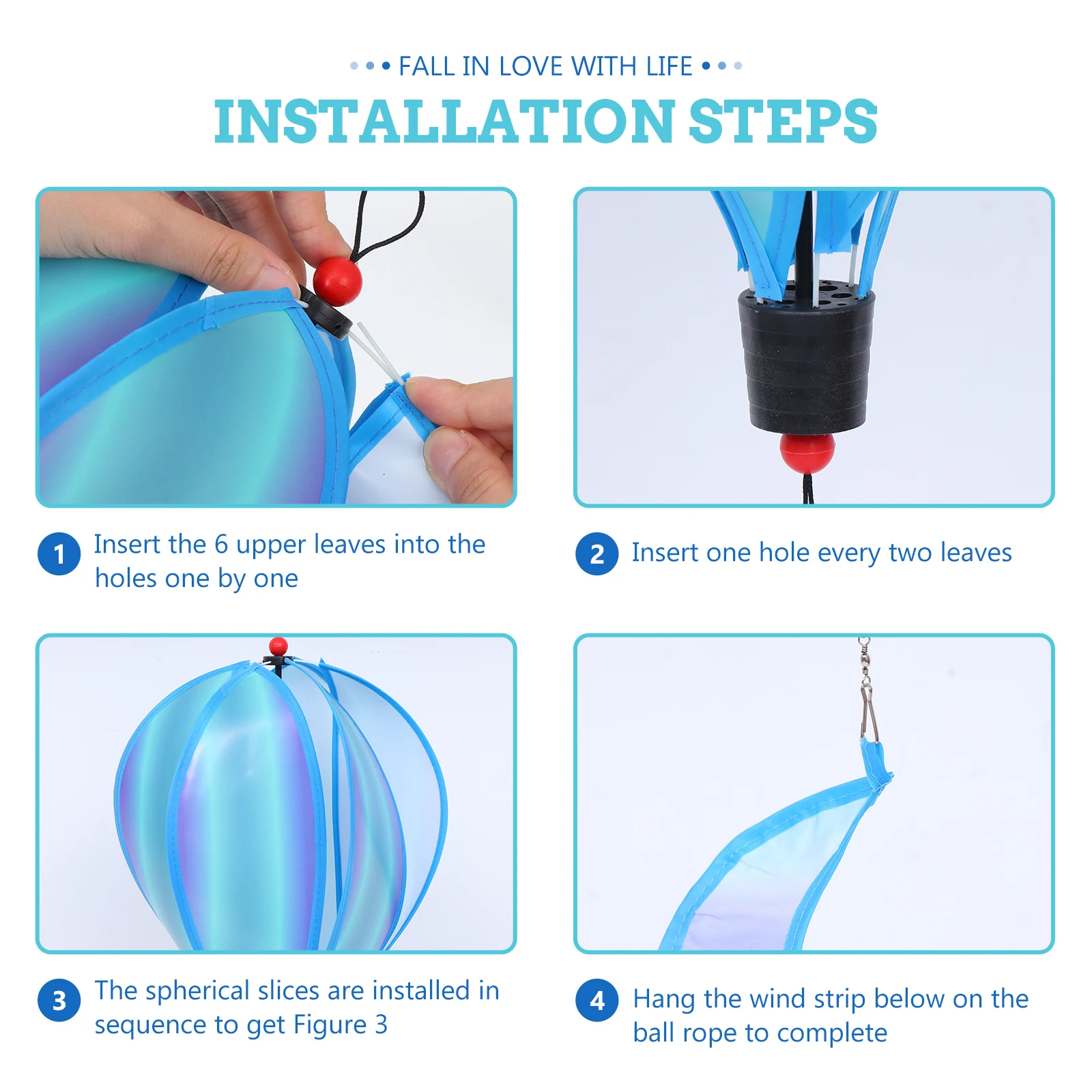 

Rainbow Hot Air Balloon Pendant Garden Pendant Uv Resistant Water Resistant Unfading Colors Perfect for Celebrations and Parties