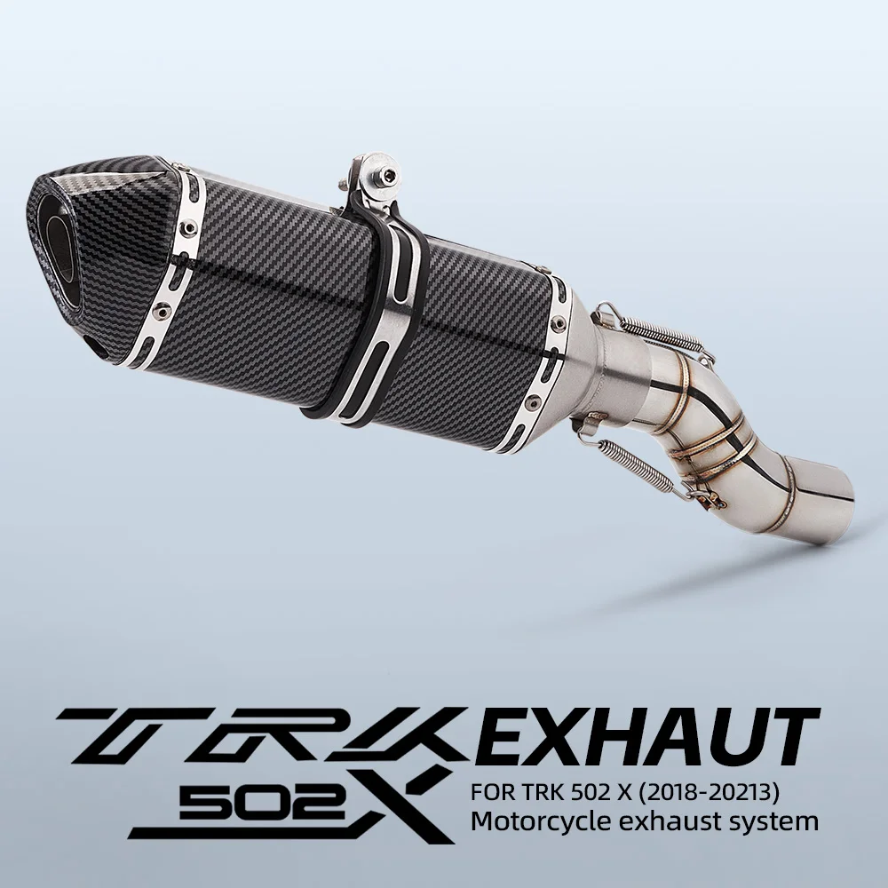 

Motorcycle modified exhaust muffler with 51mm muffler with slip ring tube for Benelli TRK502X TRK 502X 2018-2021