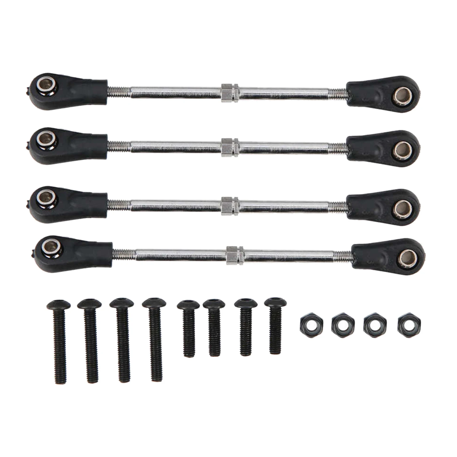 RC Car Adjustable Steering Rod for HSP HPI RC Model Replacement with Screws Nuts