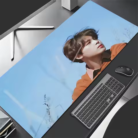 P-Park jimins Gaming Mouse Mat Gamer Cabinet Pc Accessories Keyboard Pad Deskmat Mousepad Mats Mause Laptops Anime Mouse Pads