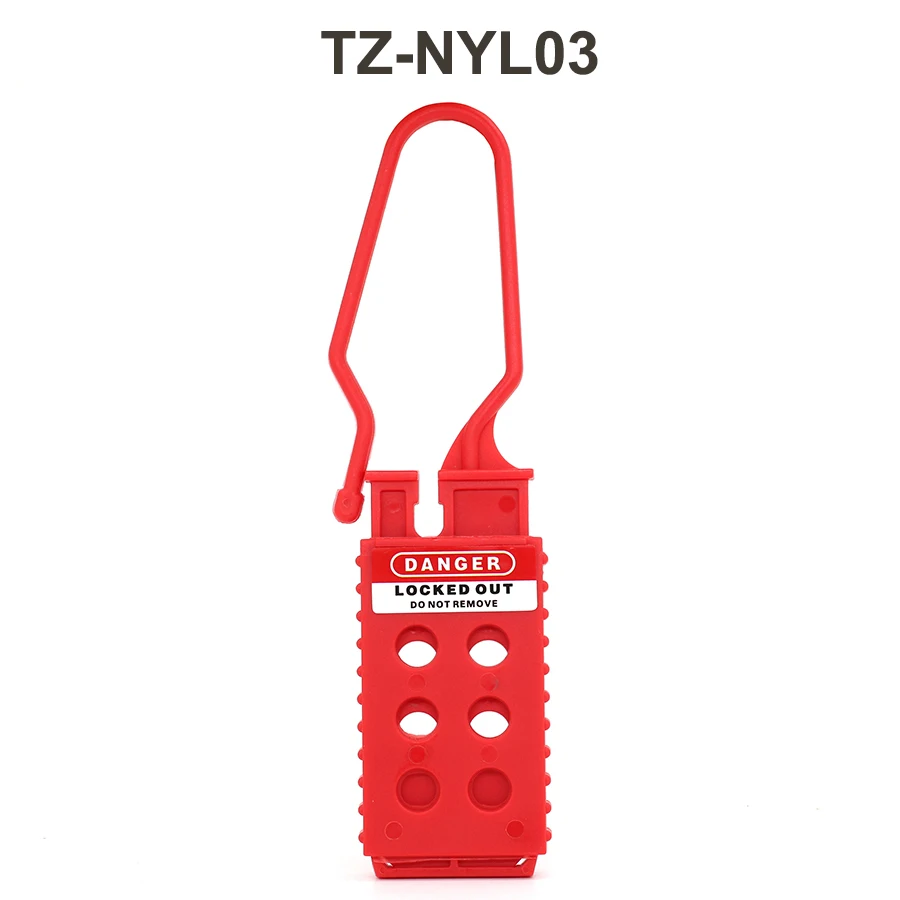 Industrial Safety Lockout red Hasp Nylon Six Hole Hasp Lockout Expansion Lockout Tagout Device Safety Hasp Lockout