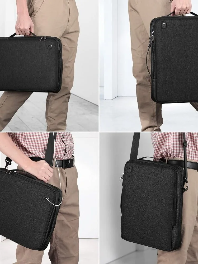 Sac à bandoulière universel pour ordinateur Portable 13.3-15.4 pouces, grande capacité, antichoc, pochette pour tablette, poignée Portable, étui de transport