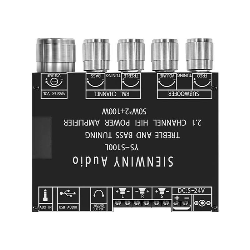 Placa amplificadora para subwoofer YS-S100L Bluetooth 5,0, módulo de placa amplificadora de Audio de 2,1 canales, placa amplificadora de potencia Digital
