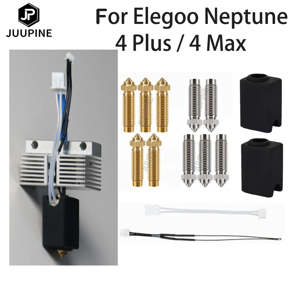 

Комплект Hotend для 3D-принтера ELEGOO Нептун 4 PLUS/4 MAX, полностью собранный металлический Hotend с соплом, аксессуары для 3D-принтера