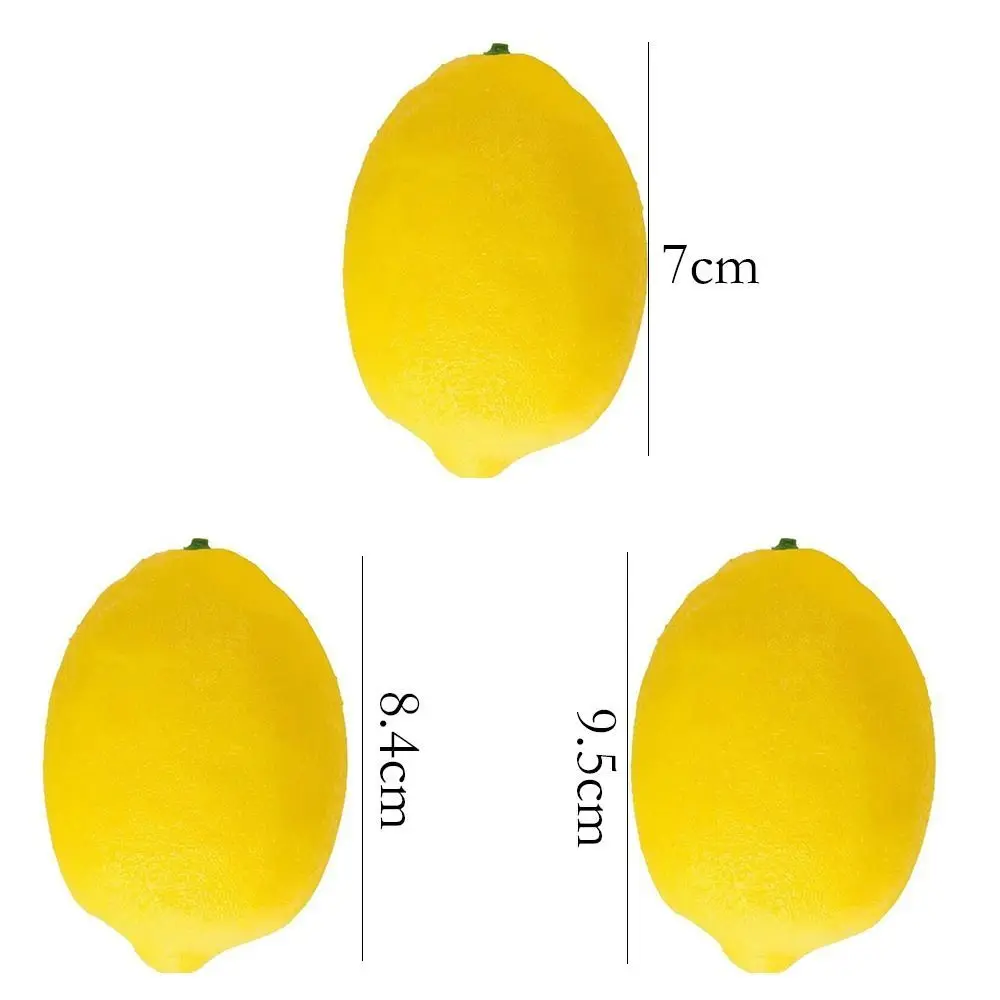 Artificial Fruits Yellow Lemon Simulation Foam Plastic Fake Lemon Home Wedding Christmas Decorations Ornament Photography Props