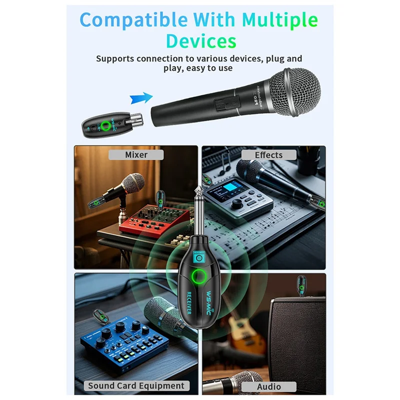 

ABHT-Pickup Гитарный гитарный беспроводной мини-трансивер Беспроводная система для электрогитары