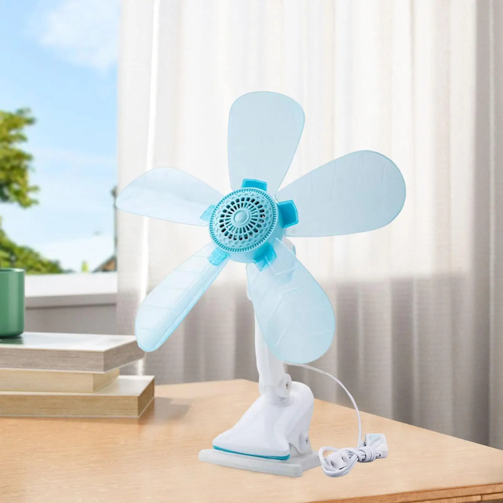 Clip on Fan Noiseless Modern Electric Fan Table Fan Personal Fan Mini Desktop Fan for Office Tent Basement Bed Dorm US Adapter