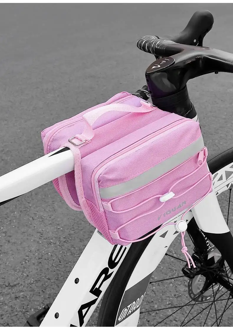 ESLNF Fahrradrahmentasche MTB mit oberer Gepäckträgertasche, reflektierender Streifen, mehrfarbig, für Fahrrad, wasserdicht, Rennrad – Detail 12