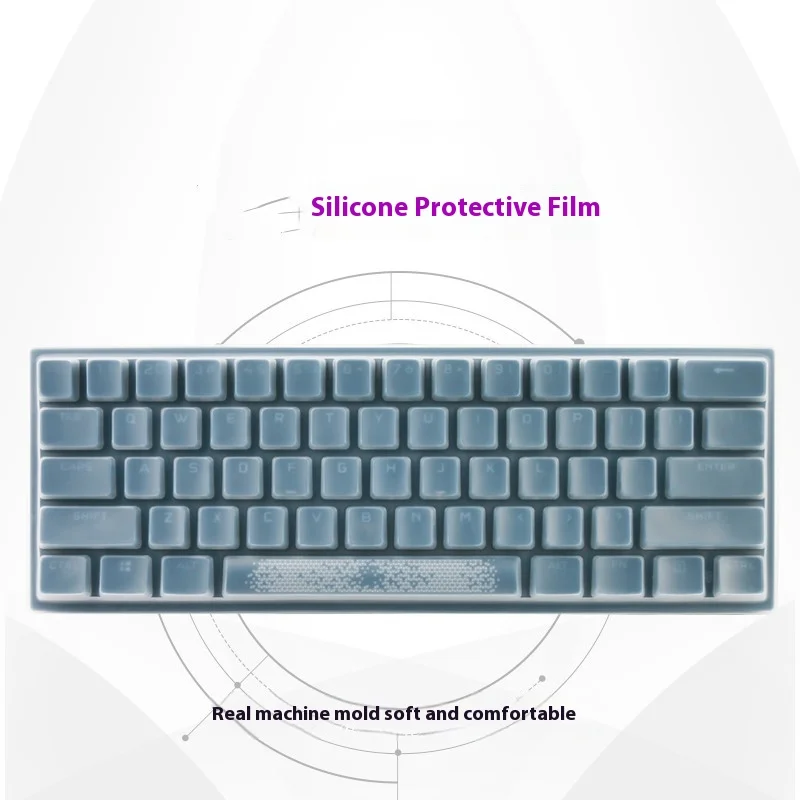 Keyboard protective film mechanical keyboard protection waterproof and dustproof 61 keys suitable for Madlions MAD 60HE wooting