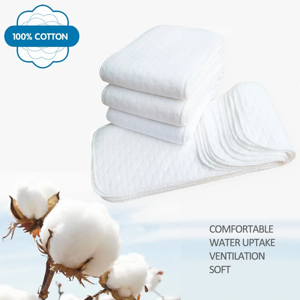 

10pcs Cotton Diapers Children Washable Reusable Baby Diaper Pad Folding Kids Changing Pads Accessories