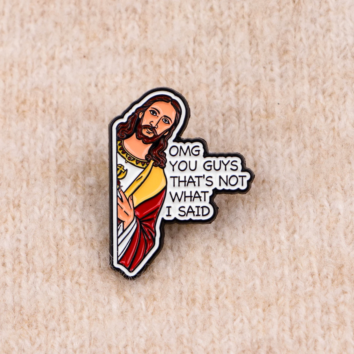 Grappige Humor Jezus Emaille P - Embroidery Jesus recensie en prijs