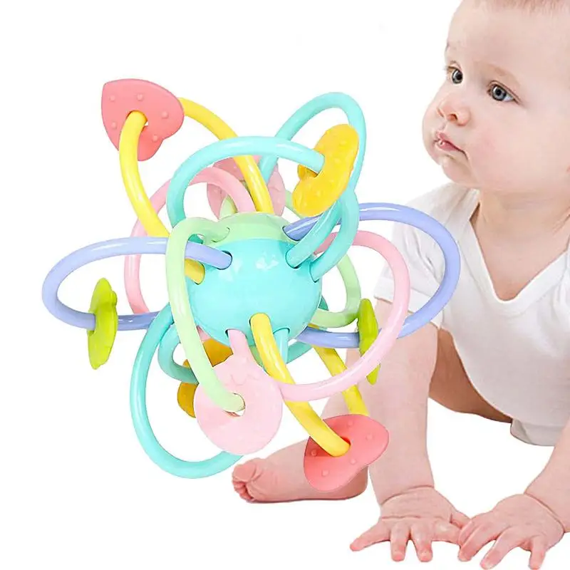 

Baby Rattle Teether Toys Funny Ball Sensory Toy Infants Development Grasping Activity Toy For Babies 6-12 Months