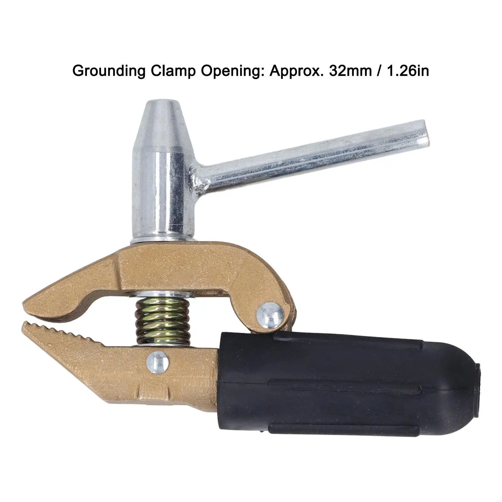 32mm Brass Ground Welding Clamp - High Conductivity, Sturdy & Oxidation Resistant, Easy to Use Grounding Solution