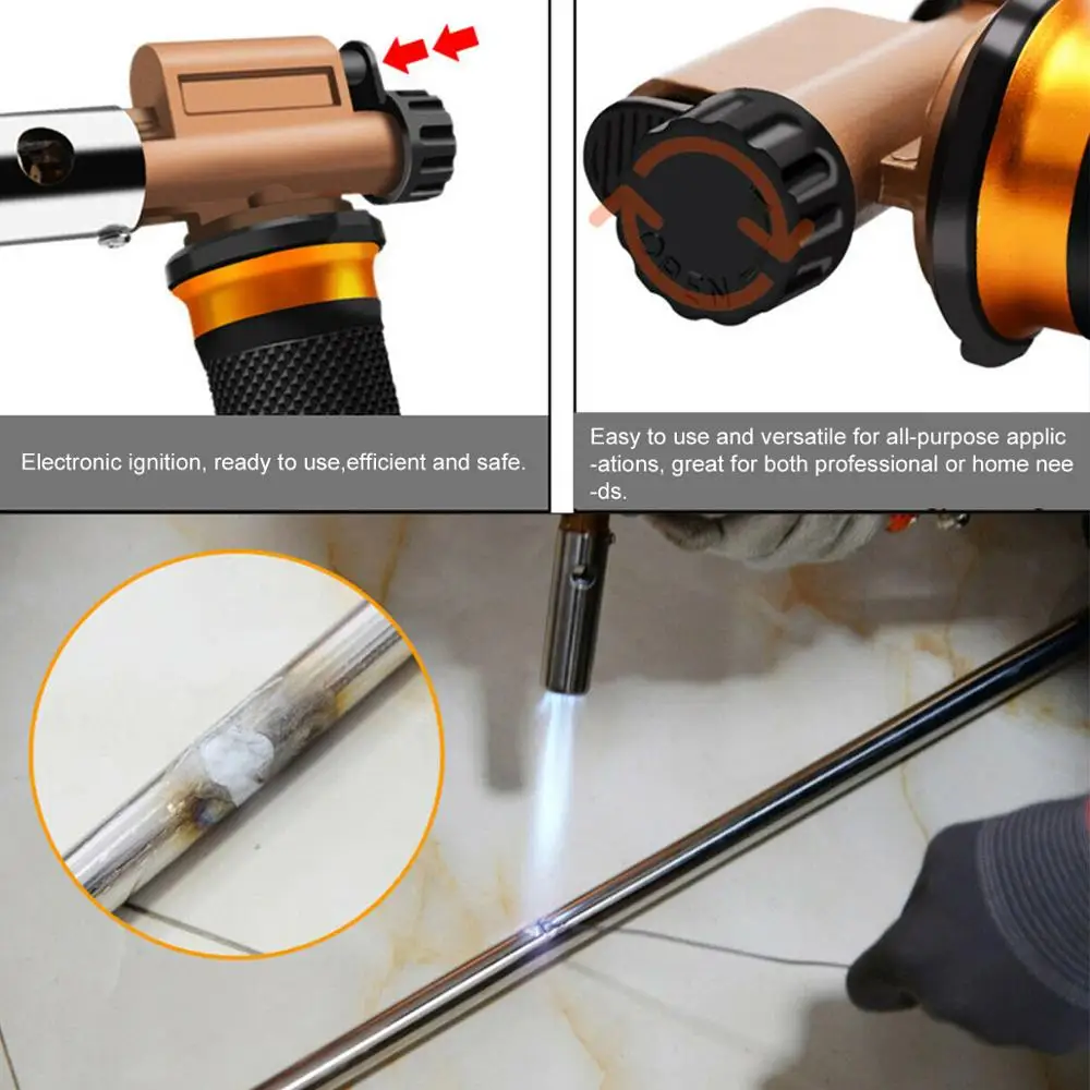 Gas Plumbing Turbo Burner Torch Propane Soldering Brazing Welding Torch 3M Hose