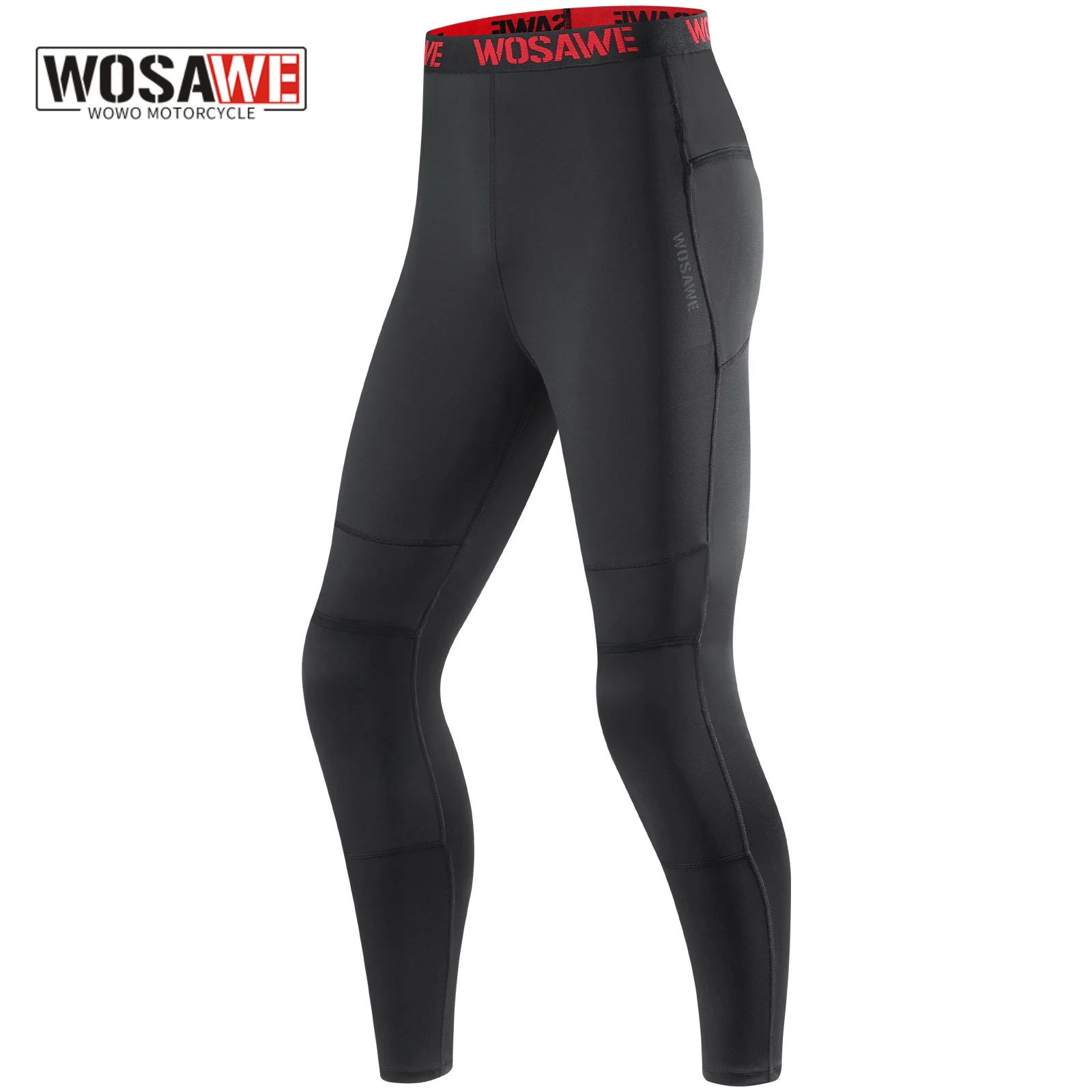 

WOSAWE Breathable Motorcycle Armor Pants Men Reflective Cycling Trousers Summer Sweat Quickly Slim Pants CE2 Protective Gear