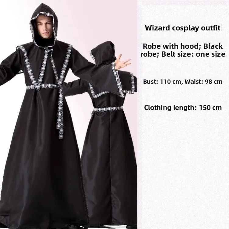 

Adult Halloween Costume Scary Witch Ghost Bride Cosplay Male Witch Terror Theme Performance Costume Women's Fashion