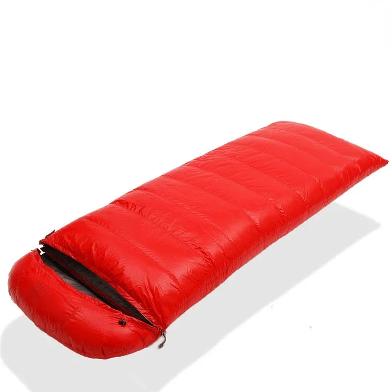 (180+30)*80cm White Goose Down 2200g/2500g/2800g/3000g Filling Can Be Spliced Envelope Adult Breathable Thickening Sleeping Bag