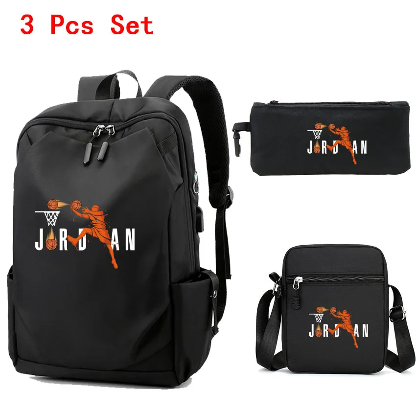 

Рюкзак из холста с мультяшным принтом JOR, школьный рюкзак большой емкости, модный рюкзак для ноутбука для мальчиков и девочек, 3 шт.