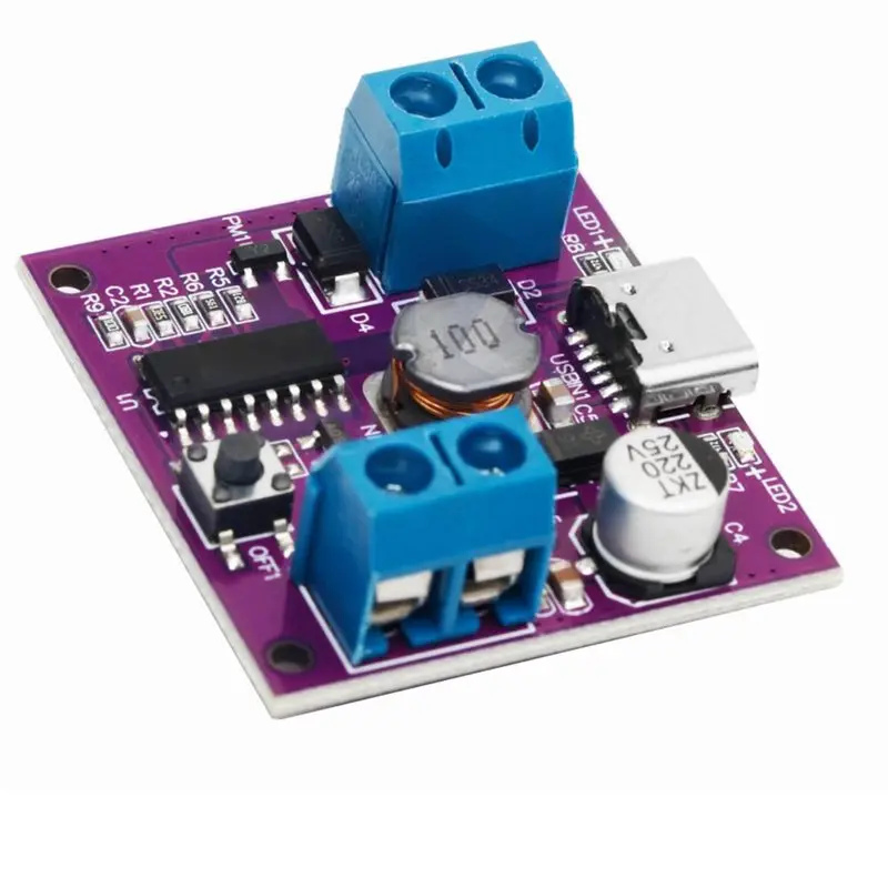 DC Motor Driver 5V/7V/9V Three-Speed Adjustable Switch With Charging Function, Small Fan Drive Module