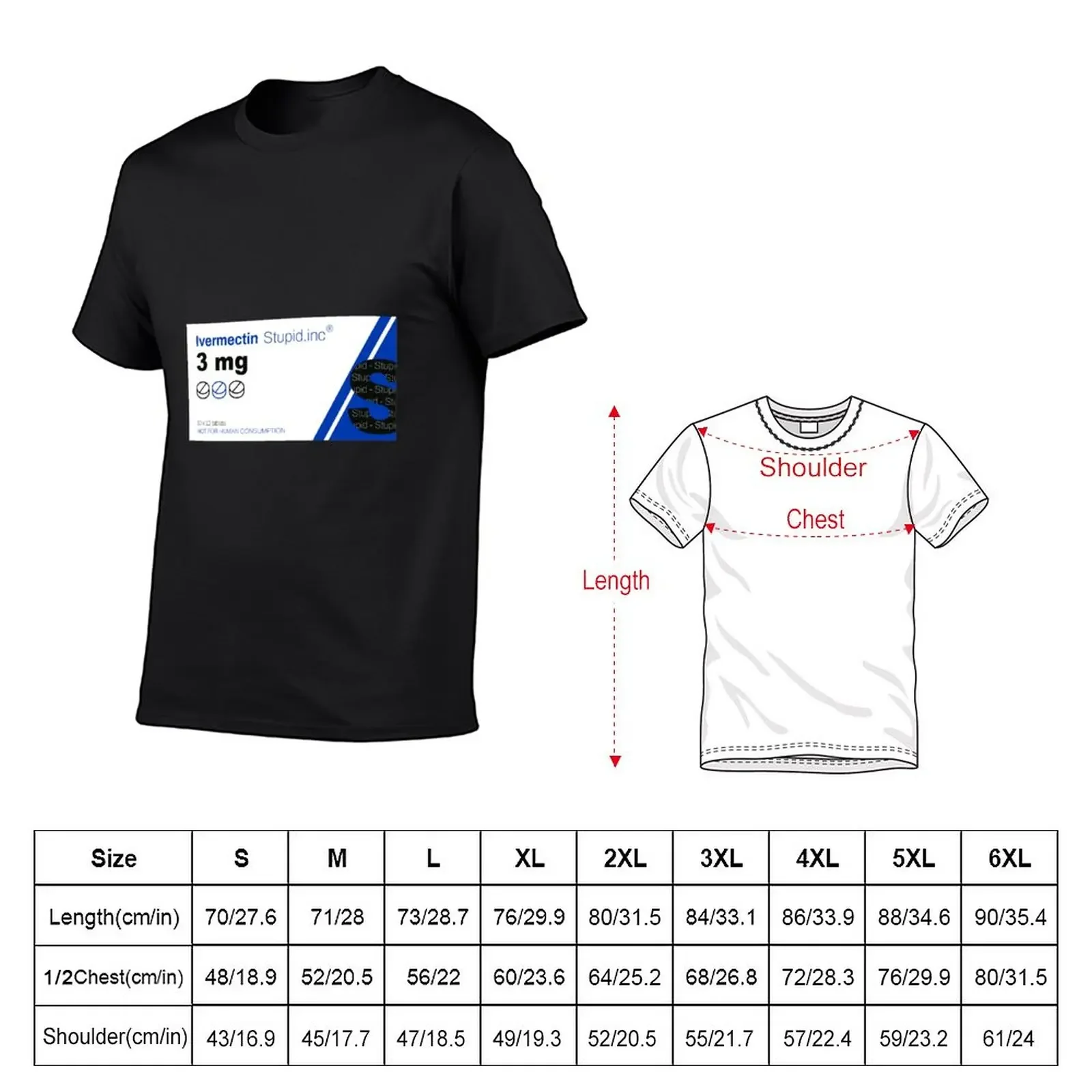 Ivermectin Medicine Packaging T-Shirt vintage tops t shirt men