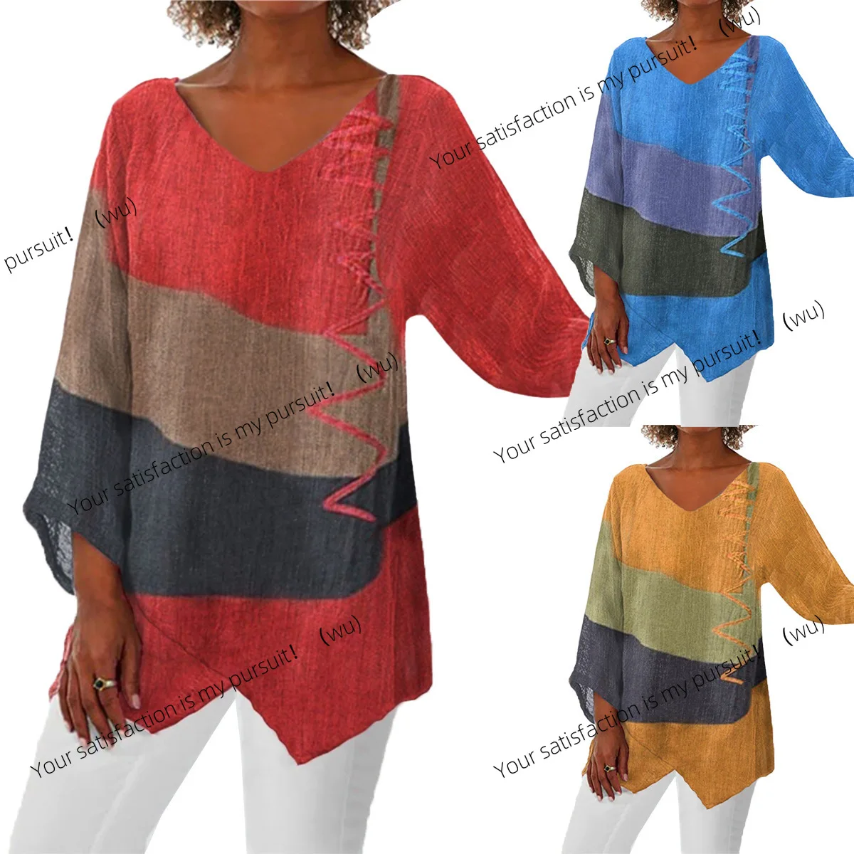 

ZOCI-2025 Новая женская весенне-осенняя свободная футболка с длинными рукавами нестандартной формы с листьями лотоса