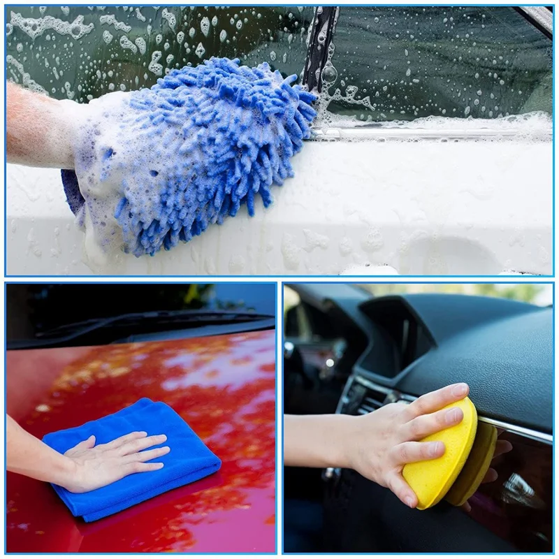 14Car Beauty Tools Cleaning Brush Detail Brush Suit Car Detail Kit Interior Cleaning Polishing Kit