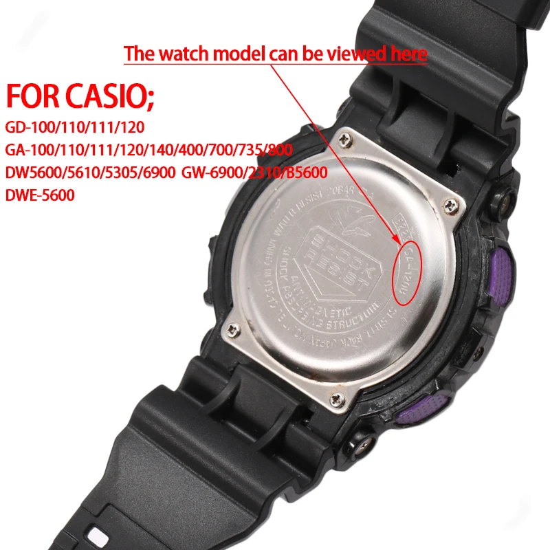 Watch accessories Resin Watchband for Casio  GD 120 GA 100 110 Mens Sport Wateproof Rubber Camouflage Strap