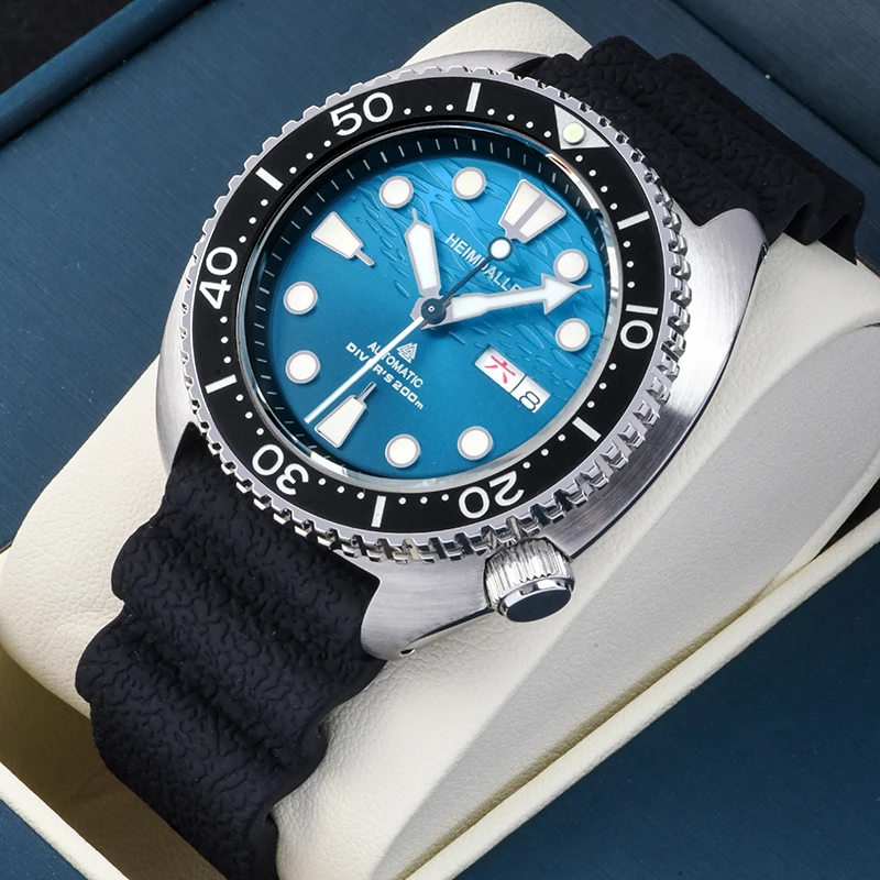 

HEIMDALLR Watch For NH36A Movement BGW-9 45mm 316L Steel Turtle King 6309 Diver Watch Sapphire Ceramic Bezel 20Bar Waterproof