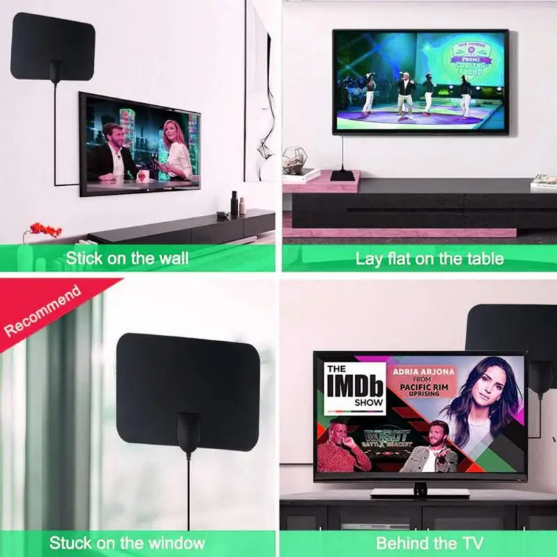 Antena de TV Digital HD para interiores, 1-10 piezas, rango de 2023 millas, Canal 4K Full HD, 1080P, 4K, 13 pies, cubierta de DVB-T2 de Cable alto