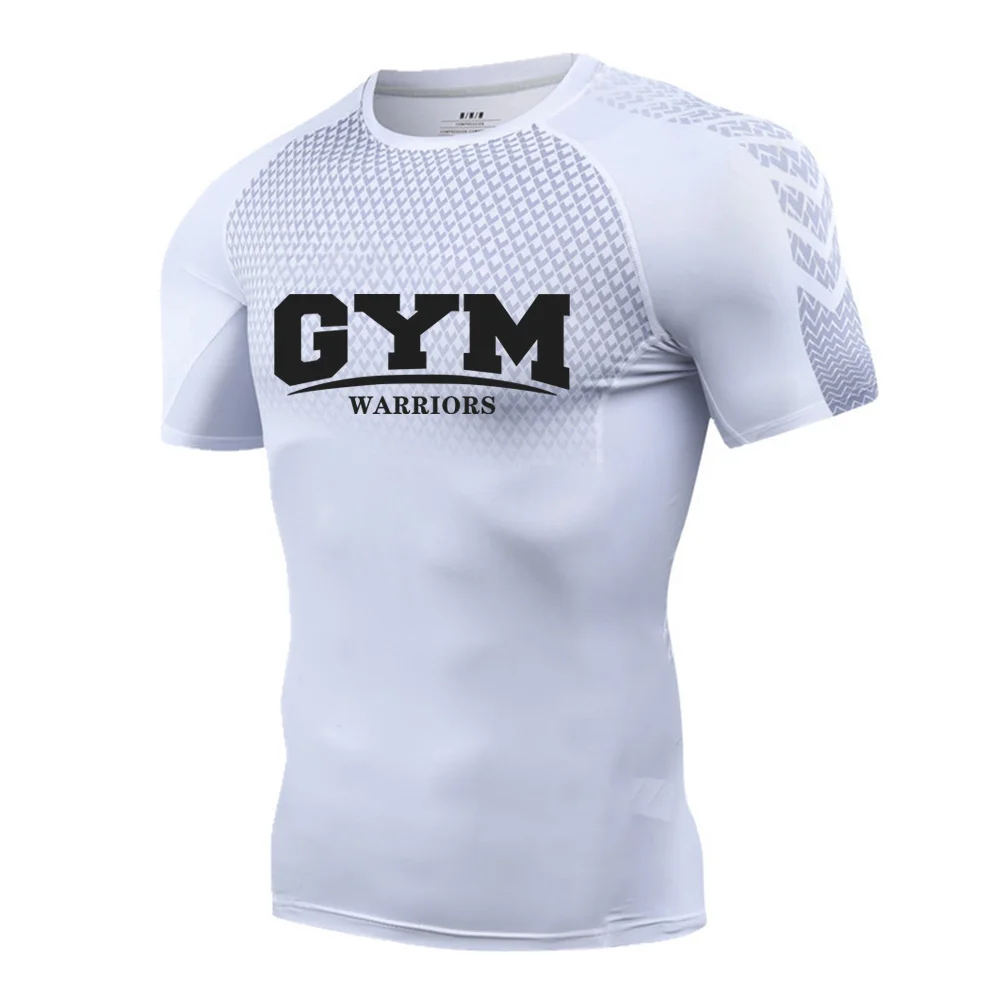 Anime Compression Shirts Men Fitness Summer Quick Dry Gothic Gym Shirt Harajuku Manga Print Athletics Tops Casual Sports Tees