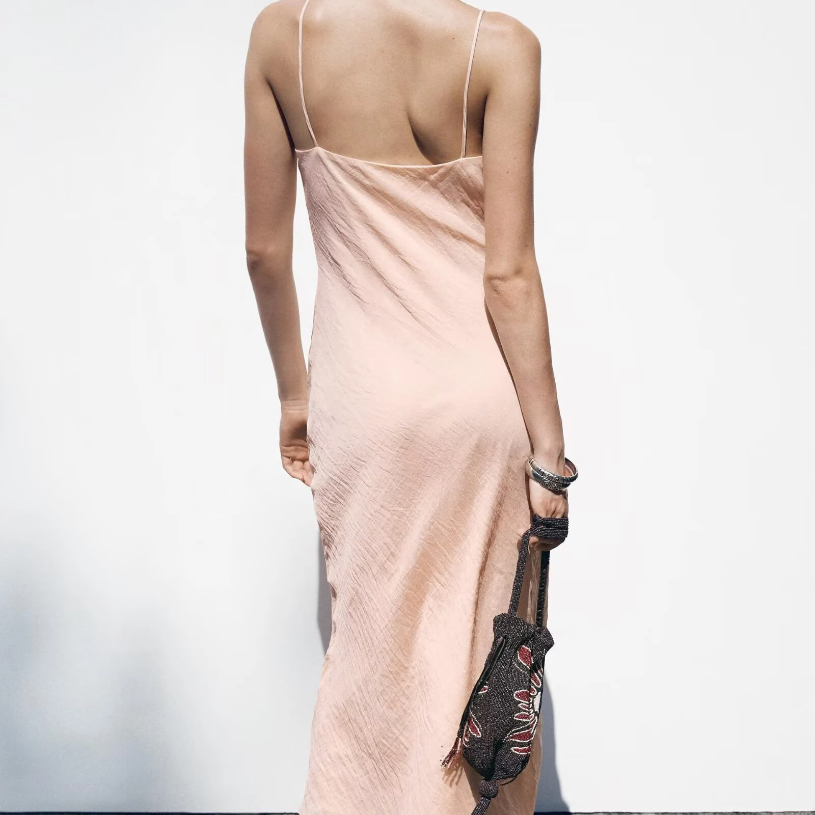 ZBZR Primavera Novo Vestido Midi F Sem Alças Estilo Roupa Íntima Decorativo Em Camadas F E Cintura Alta ...