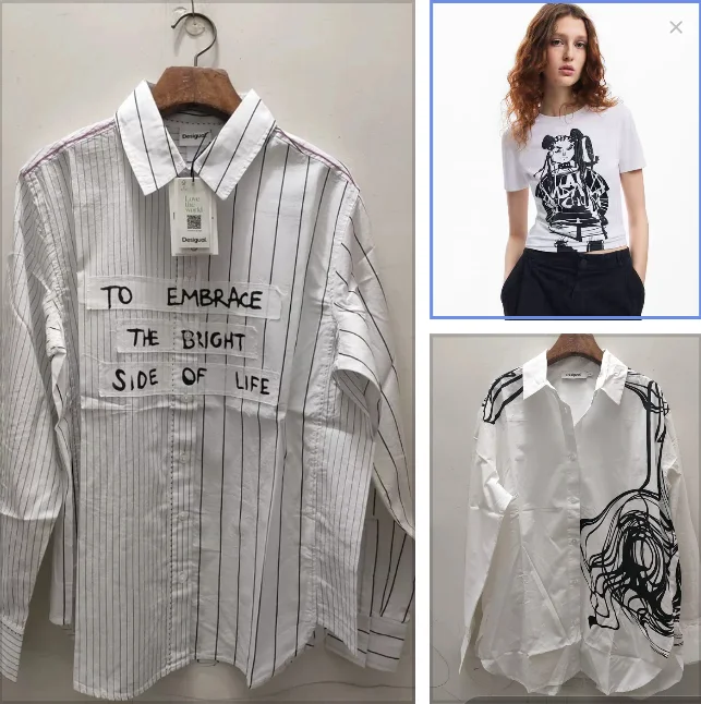 

Foreign trade original single Spanish spring and summer print loose casual shirt