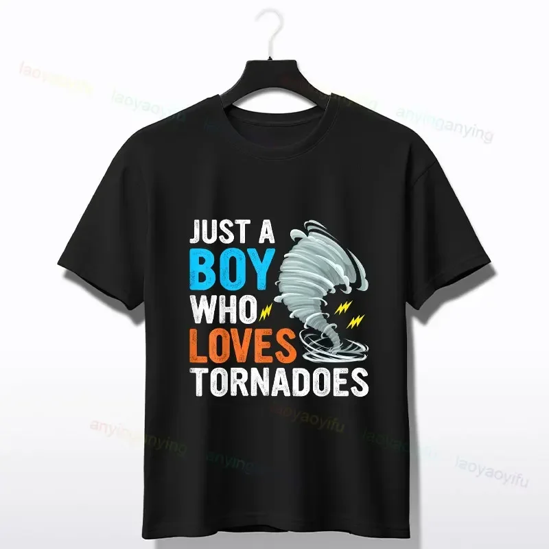 

Loves Tornadoes Storm Chaser Graphic Tee Boys Pure Cotton Round Neck T-shirt Casual Short Sleeve