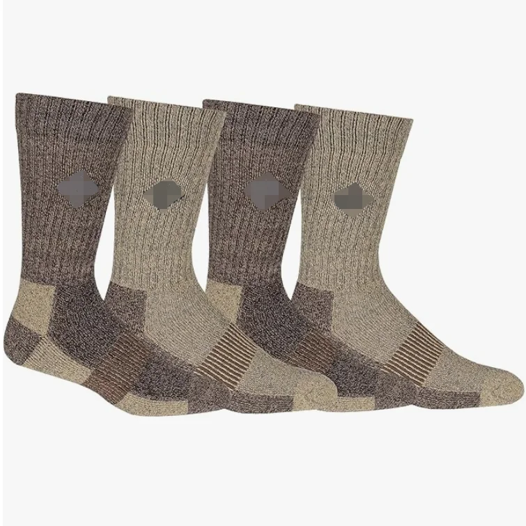 

4 Pairs of Men's High Performance Hiking Socks - Extra Thick Tory Socks, Non-Slip, Breathable, Durable, Sports Socks (EU 41-45)