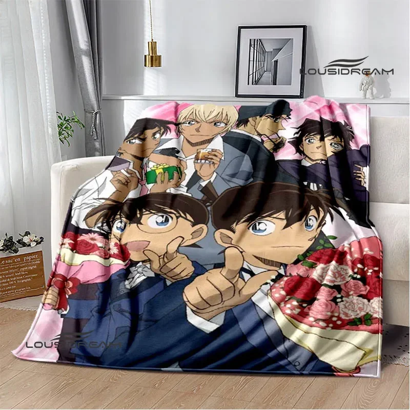 Detective Conan Cartoon printed blankets Picnic blanket Warm Flannel blankets Home bed linings blankets for beds Birthday Gift