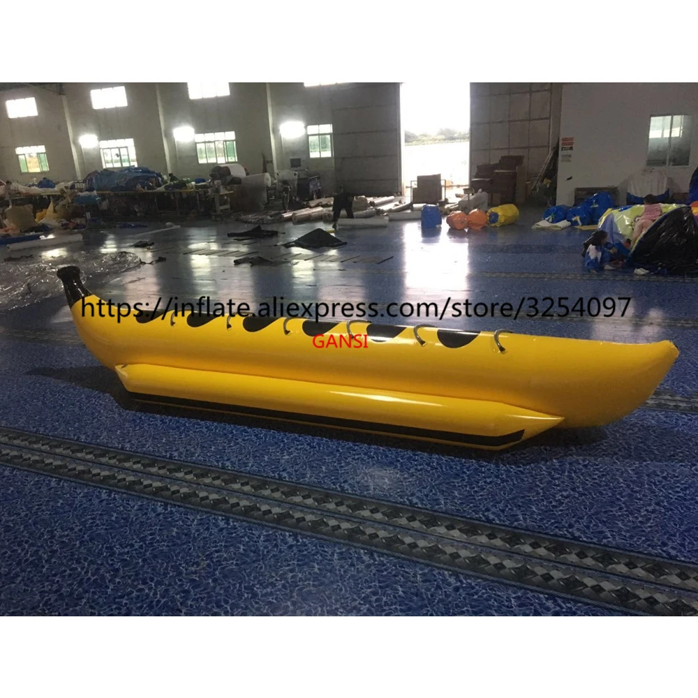 6 Persons Inflatable Flying Fish Water Tube Commercial Customized Inflatable Sea Banana Boat For Aqua Park